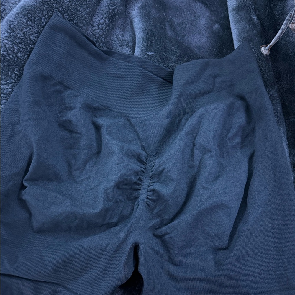 Grey High-Waisted gym shorts